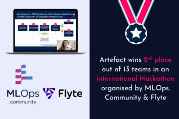 Artefact wins second place out of 13 teams in an international Hackathon organised by MLOps. Community & Flyte